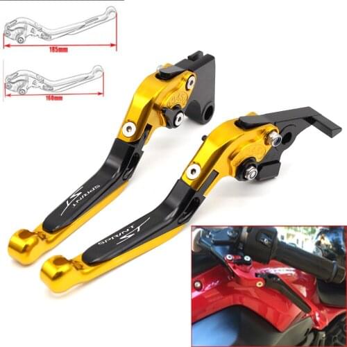 Motorcycle CNC Adjustable Foldable brake Clutch Levers for Triumph SPRINT ST 2004 2005 2006 2007 2008 2009 with Logo(SPRINT ST)