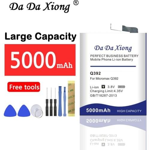 New High Quality 5000mAh Micromax Q392 Battery for micromax Q392 mobile phone batteries