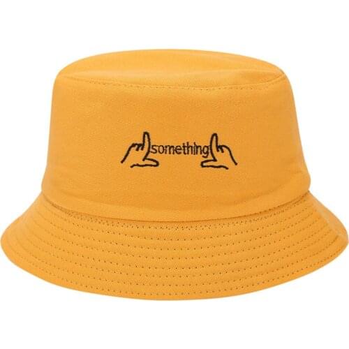 Unisex Letter Embroidery Bucket Hats Wide Foldable Fishermans Caps Women Mens Outdoor Sunshade Hat Fashoin Wide Flat Casquette