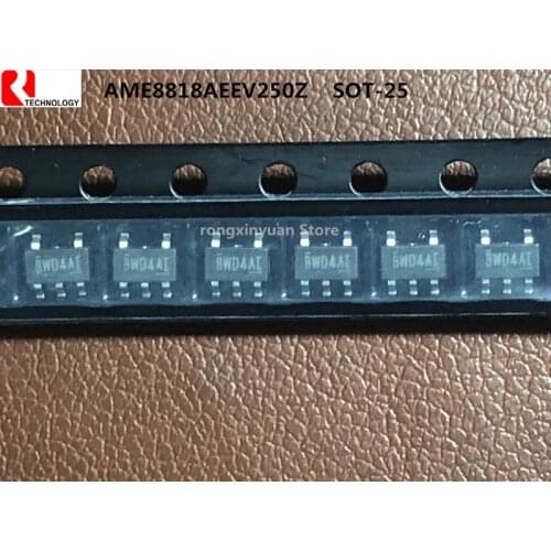 AME8818AEEV250Z AME8818AEEV250 2.5V BWDMXX SOT-25 Low Dropout 300mA CMOS Regulator 100% New original AME8818