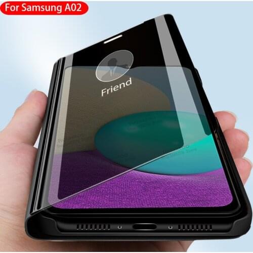 Smart mirror flip case For samsung galaxy a02 case magnetic stand phone cover For samsung a 02 02a SM-A022F/DS galaxya02 coques