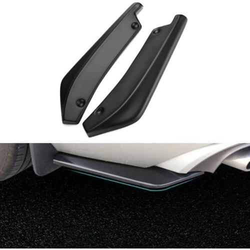 A Pair Universal Car Rear Bumper Lip Diffuser Splitter for Mitsubishi ASX Outlander Lancer Evolution Pajero Eclipse Grandis FORT