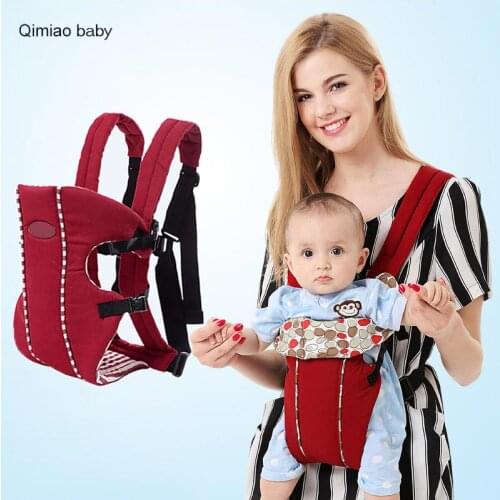 Multipurpose Ergonomic Baby Carrier Cotton Baby Belt 0-30 Months Breathable Front Facing Baby Kangaroo Baby Activity Care Wrap