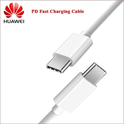 USB C 1.8M Cable Original Huawei 3.3A Dual Type C Super Fast Charging Data Line For Matebook 13 14 15 X Pro Macbook 2018 Xiaomi