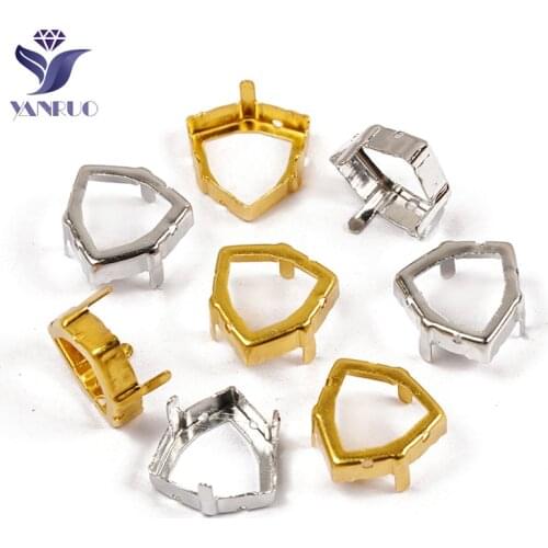 YANRUO 4706 Trilliant Claw Settings Metal Gold And Silver Strass Crafts Stones Crystal Rhinestones For Decoration