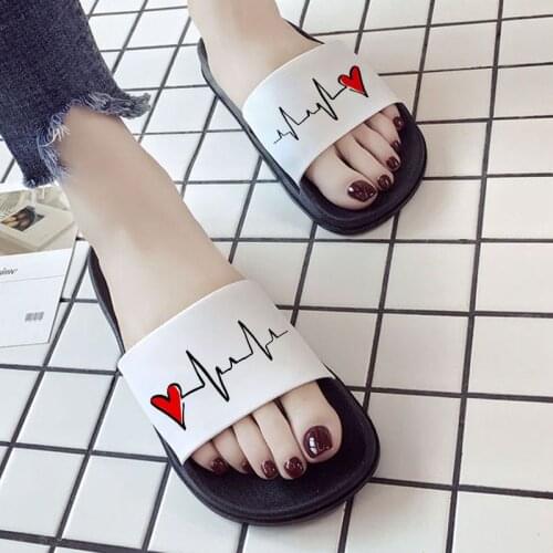 Women Pattern 2021 Slippers Outdoor Slippers Summer Beach Fashion Casual Open Toe Slippers Printed Womens Non-slip Slides