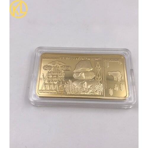 1000pcs/lot Zimbabwe one hundred Trullion Dollars Gold Metal Banknotes Coin with 100 certificates for free shipping