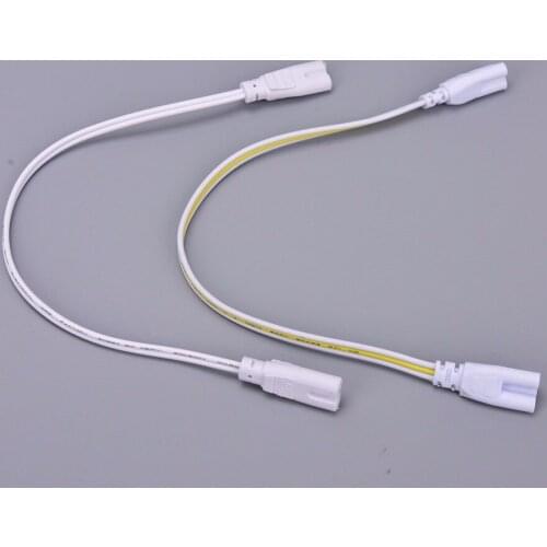 1Pcs 3 Pin 30cm Double-end Cable Wire LED Tube Connector Two-phase Three-phase T4 T5 T8 Led Lamp Lighting Connecting
