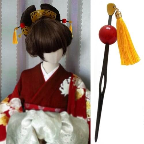 1pcs Vintage Japanese Style Tassel Hair Decor Hairpin Hair Stick for Kimono Hanfu Cosplay Accessories Decor Women Girl Gift