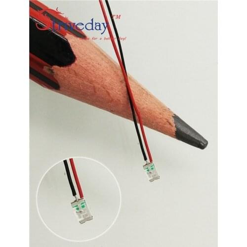 10pcs/lot 0603 SMD Pre-soldered micro litz wired LED leads resistor 8-12V 20cm DIY 9 Colors can choose