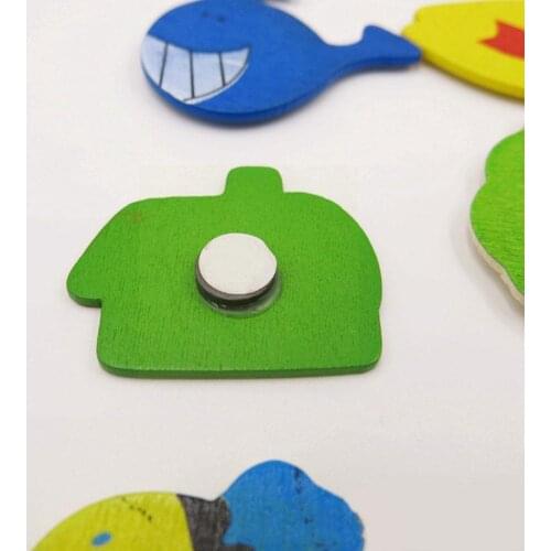 12pcs/Set Wooden Refrigerator Magnet Fridge Stickers For Children Kids Colorful Cartoon Baby Animal Educational Alphabet To J0S2