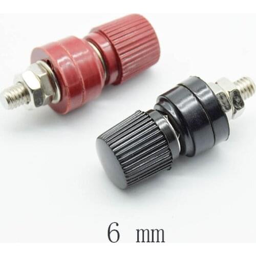 2pcs New 333 terminal banana socket,Audio output connector Screw: 6mm red and black two color Ship