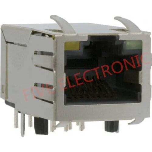 5pcs/lot J1012F21 1 Port RJ45 Magjack Connector Through Hole 10/100 Base-TX, AutoMDIX J1012F21CNL