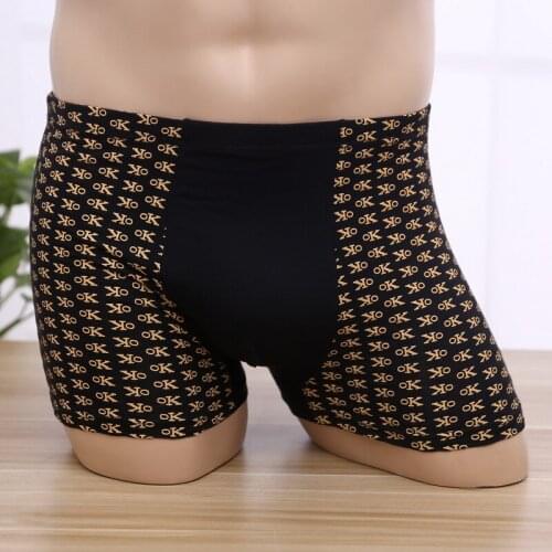 5pcs wholesale-Mens underwear waist U convex stripes cotton boyshort cotton boxers underwear