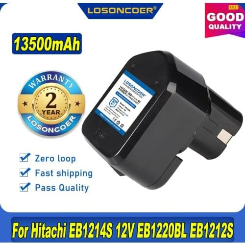 100% Original LOSONCOER NEW 13500mAh Battery For Hitachi EB1214S 12V EB1220BL EB1212S WR12DMR CD4D DH15DV C5D , DS 12DVF3