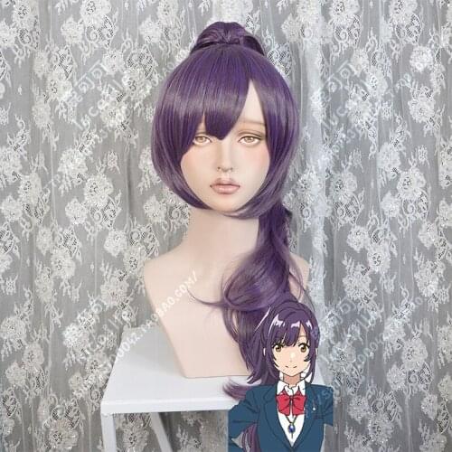 Anime Irozuku Sekai no Ashita kara Tsukishiro Kohaku Cosplay Wig Heat Resistant Synthetic Hair Wig + Wig Cap