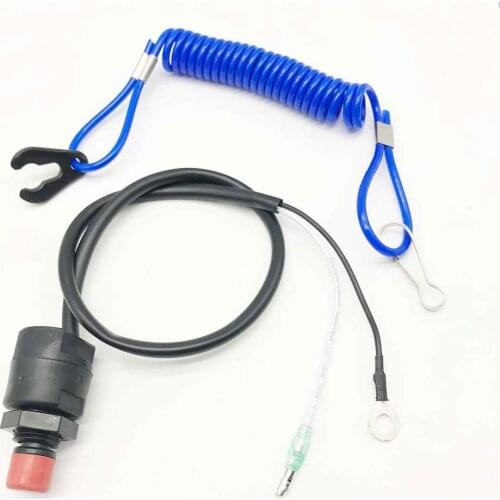 Emergency Kill Stop Switch Outboard Engine Motor Scooter ATV Kill Stop Switch Cut Off Switch Lanyard Cord Ignition Kill Switch