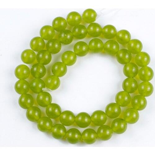 Natural Stone Beads B Color Olive Greenstone Agate Round Loose Beads for Making DIY Bracelet Earrings Accessories 4/6/8/10/12/mm