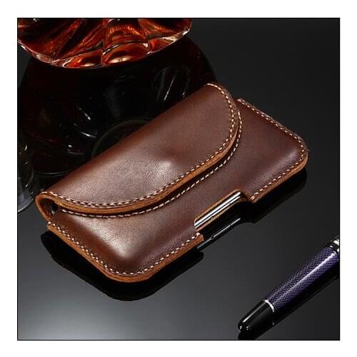 For Huawei Honor Play 8A Case For HUAWEI Honor View 20 Genuine Leather Holster Belt Clip Phone Cover Waist Bag Handmade