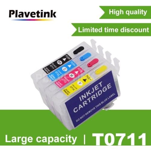 Plavetink Ink Cartridge T0711 For Epson Stylus SX215 SX218 SX400 SX405 SX405WiFi SX410 SX415 SX510W SX515W SX600FW SX610 Printer