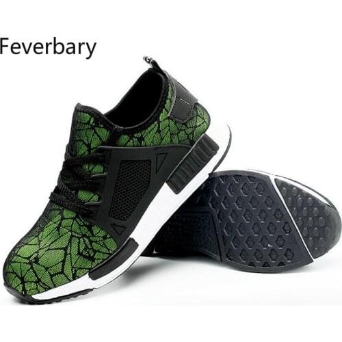Feverbary Men Women Universal Steel Toe Cap Bulletproof Cloth Midsole Site Shoes Breathable Deodorant Safety Shoes