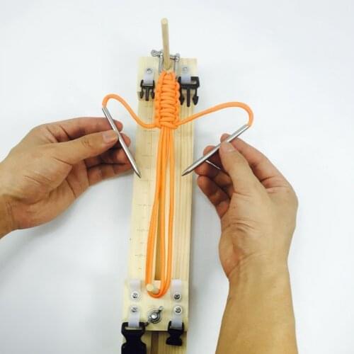 1PC Bracelet Knitting Tool DIY Wood Paracord Jig Bracelet Maker Wristband Maker Braided Parachute Cord Bracelet Weaving Tools