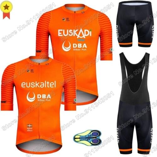 2021 Euskaltel DBA Euskadi Cycling Jersey Set Men Cycling Clothing Race Road Bike Suit Bicycle Bib Shorts Maillot Ropa Ciclismo