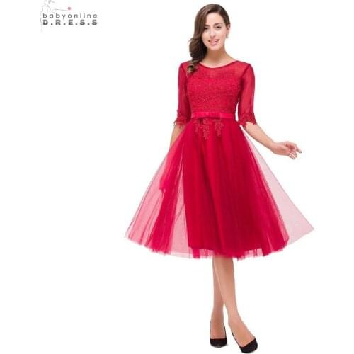 Vestido de Formatura Lace Red Homecoming Dresses A-line Lace-up Back Party Dresses Draped With Appliques Vestido De Festa Curto