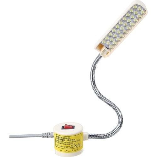1Pcs Gooseneck Lamp Magnetic Sewing Machine Light For Working Tables Lathes Drilling Machines Flexible Work Lamp Light EU Plug