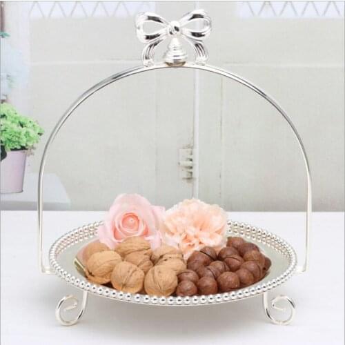 Fashion silver metal cake stand storage rack cake decorating tray candy bar accesorios for wedding decoration DGP066