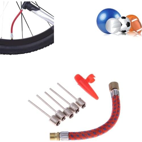 7pcs/Set Tire Pump Extension Hose Inflating Needles Bike Pump Inflator Air Needls Bicycle Tools Kit For Xiaomi Balance Car Tires