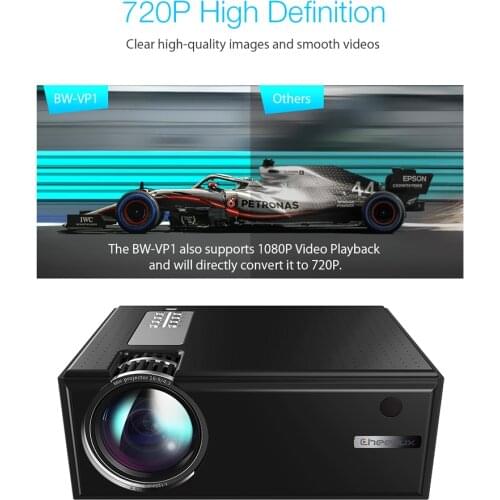 2800 Lumens 1080P LCD Projector Support Input AV HDMI VGA USB Multiple Ports Portable Smart Home Theater With Remote Control
