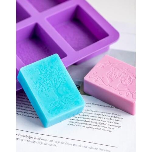 6-hole Totem Rectangle Silicone Mold DIY Handmade Soap Mold Baking Accessories Epoxy Resin Molds Soap Making Supplies