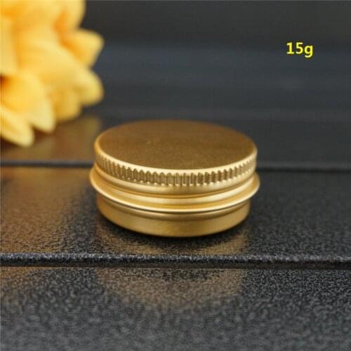 15g 39*18mm Empty Refillable Round Aluminum Box Metal Tin Cans 15ml Cosmetic Cream Containers DIY Gold Jar Tea Aluminum Pot