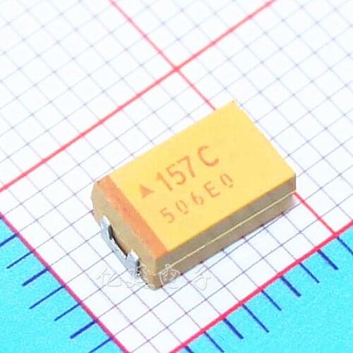 Patch Tantalum Capacitors 157C 16V 150UF D Type 7343 10% Duct Capacitive Yellow Polarity Capacitor