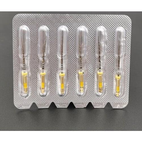 Dental 20# Reciprocational Primary Wave Gold Files 6pcs/pack One Files Rotary Dental Endo NITI Rotary File Endodontic Dentistry