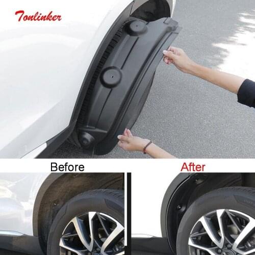 Tonlinker 4 PCS Car Styling NEW Stainless Steel Car Wheel Eyebrow Case Stickers for Chevrolet TRAX 2014 Parts Accessories