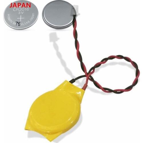5PCS/LOT JAPAN Battery CR2016 2016 Button Battery with Wire and Plug CMOS 3V BIOS Battery