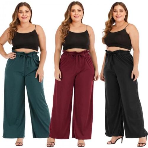 2021 Thin Micro Flared Pants Women Casual Korean High Waist Loose Fashion All-match Straight Slim Bow Trousers Femme