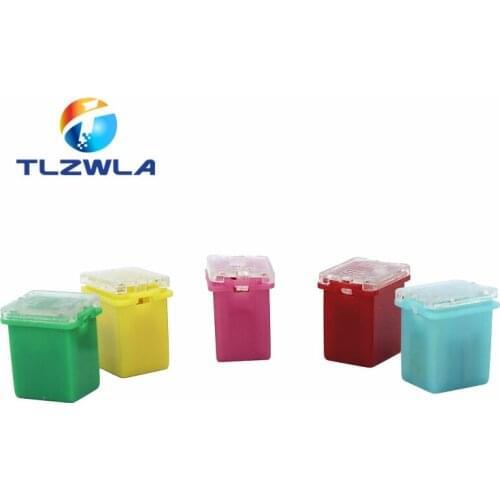 10PCS PEC LPJ 20A 30A 40A 50A 60A Insurance Auto Square Fuse Tube Waterproof Fuse Box for Nissan Honda Toyota,socket optional