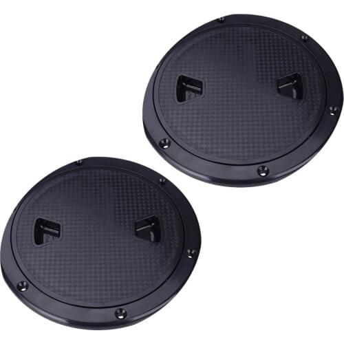 2pcs 6 Inch Round Inspection Deck Hatch Cover - Tight Screw Out, Anti-corrosive Access Deck Plate - For Boat /Yacht Marine