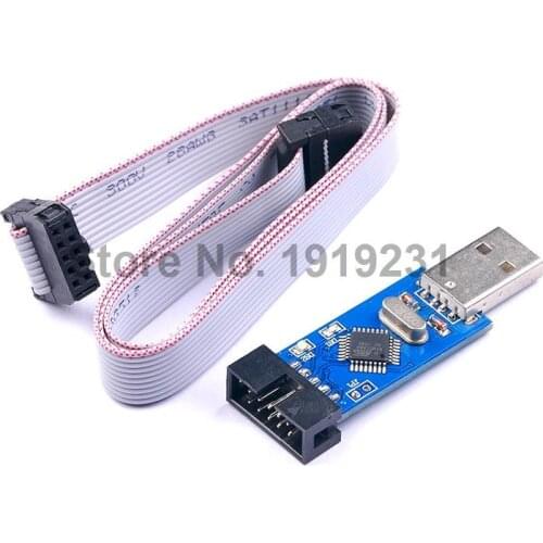 2Pcs New USBASP USBISP AVR Programmer USB ATMEGA8 ATMEGA128 Support Win7 64K