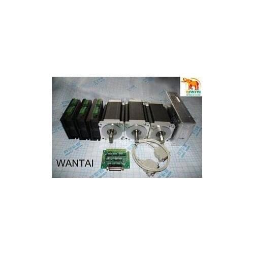 3Axis Nema 34 Stepper Motor Dual Shaft1600oz-in, 3.5A, 4-Leadings, 2phase, 85BYGH450C-012B CNC Mill And 8.2A Control DQ860M