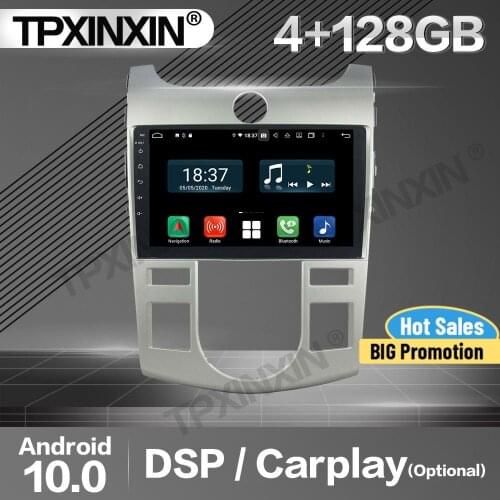 128G Carplay Car Radio 2 Din Stereo Receiver Android 10.0 For Kia Forte 2008 2009 2010 2011 2012 GPS Navi Player Audio Head Unit