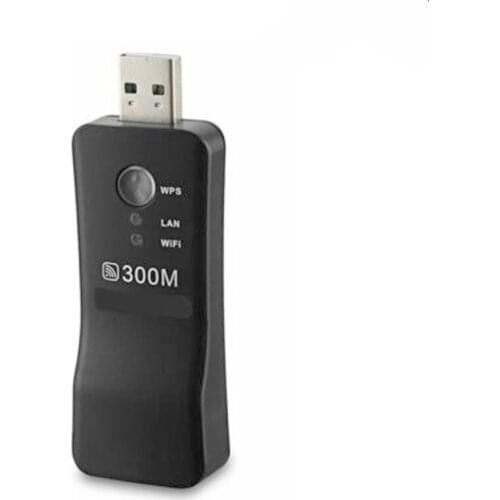 Wireless TV Wifi Adapter Network Card RJ-45 Wi-fi WPS Repeater AP Mode Up To 300Mbps Speed