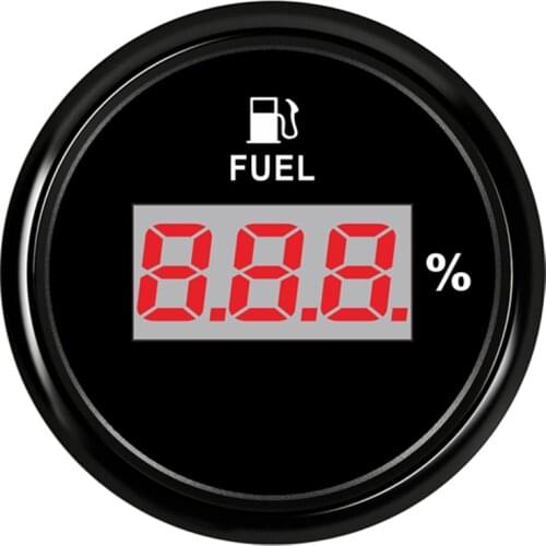 52 mm Digital Motorcycle Oil Fuel Gauge 240-33 ohm Fuel Oil Tank Level Indicator for Boat Marine Truck Car Fuel Gauge Meter