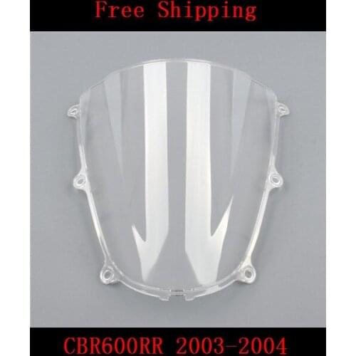 For Honda CBR600RR 2003-2004 CBR600 CBR 600RR 600 motorcycle Double bubble windshield windscreen Black