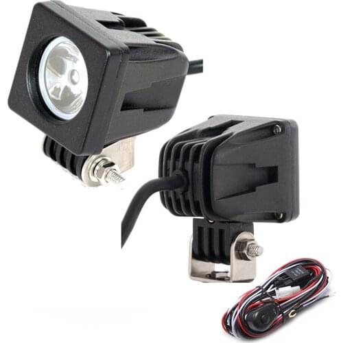 ECAHAYAKU 2Pcs 2 inch Square Led Work Light Spotlight Off-road Vehicle Car Truck Tractor Boat ATV SUV 10W LED Work Light 12V 24V