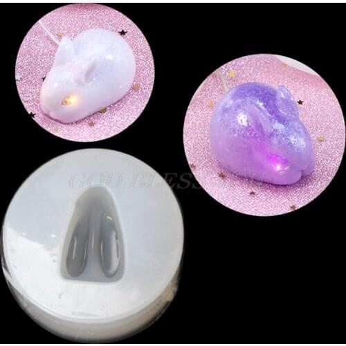 Cute 3D Rabbit Pendant Silicone Mold Epoxy Resin Mold DIY Pendant Keychain Accessories Jewelry Making Tools Drop Shipping