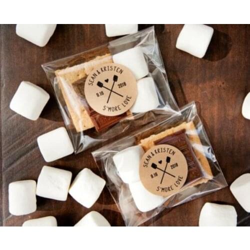 Customize S'more Love stickers Camping Theme Wedding gift Stickers Envelope Seals food favor labels birthday gift stickers